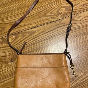 Fossil Brown Leather Shoulder Bag